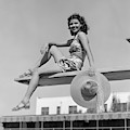 1930s 1940s Smiling Woman Wearing Two
