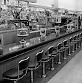 1950s 1960s Interior Of Lunch Counter