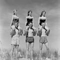 1950s 1960s Three Couples At Beach
