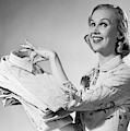 1950s Proud Smiling Woman Housewife