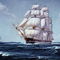 Painting Of The Square Rigged Frigate